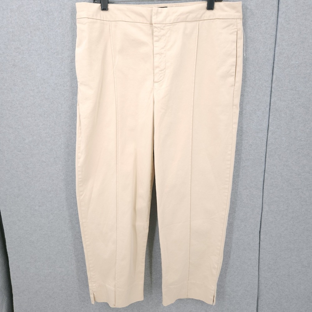 Boss Orange Straight Leg Palazzo Ankle‎ Beige Khaki Pants Womens Size 12